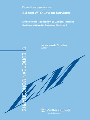cover image of The EU and WTO Law on Services